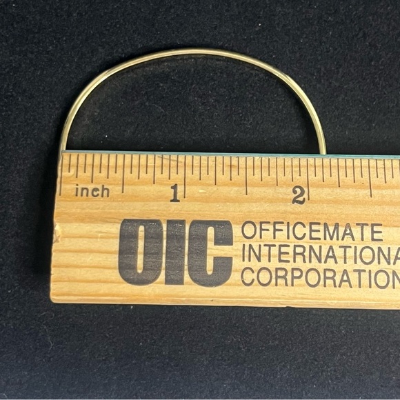 black gold bangle thick and thin boho 2.5 inch - Picture 2 of 5